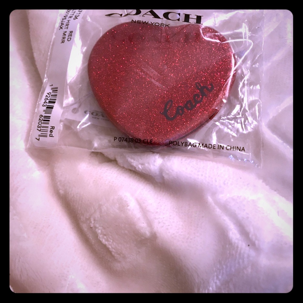 Coach Glitter Heart Shape Mirror